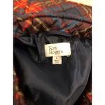 kim rogers Women Size L Quilted Puffer Jacket plaid Full Zipper Front Crew Neck Photo 5