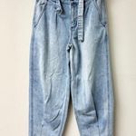 We The Free  Paloma High Waisted Belted Denim Slouchy Jeans Blue Women's Size 26 Photo 2