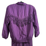 Vintage 100% Silk EVR Tracksuit Purple Size S Photo 2