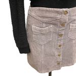 She & Sky Corduroy Snap Front Mini Skirt Size Medium Photo 2