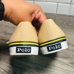 Polo Ralph Lauren Vintage Sneakers Women's 10B Tan Canvas Lace Up Casual Shoes Size 10 Photo 2