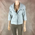 Vintage YANSI FUGEL Silver Metallic Collared Jacket Size 0 Photo 1