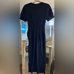NEW AISIZE Navy Blue Formal Short Sleeve Slit Maxi Dress S Photo 1