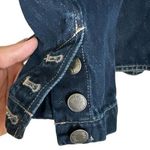 J Jill Womens sz 16 Linen Cotton Detailed Denim Button Blazer Jacket Casual Blue Photo 5