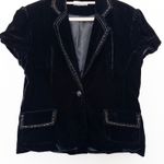 VTG Y2K Cotton Candy Womens‎ Blazer Size M/L Black Velvet Beaded Whimsigoth 90s Size M Photo 4