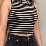 Nasty Gal Striped Sleeveless Mock neck Crop Top Photo 5