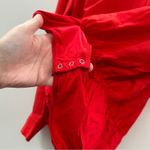 The Kooples ‎ Wrap-Over Red Silk Long Sleeve Button Down Bodysuit Sz 2 (M) NEW Photo 6