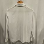 Jaclyn Smith Vintage 90’s Creamy dreamy semi sheer pleated embroidered collar blouse Photo 5