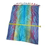 Colorful rainbow pastel paisley scarf wrap Blue Photo 2