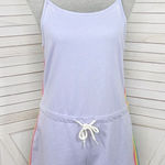 Joe Boxer  Rainbow Striped Sides Shorts Romper Playsuit Lavender Juniors Medium‎ Photo 0