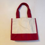 Wells Fargo Mini Reusable Boat and Tote Style Bag Cream Beige Red Trim Small Photo 1