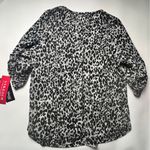 Rebecca Malone  Petites Women's Animal Print Bejeweled  Sweater Sz PL Photo 9