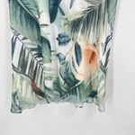NWT Clotheshead Layered Mesh Sleeveless Tropical Floral Top Small White‎ Green White Photo 7