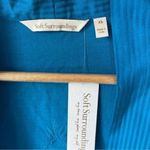 Soft Surroundings NWT Blue Nightingale Topper Open Front Eyelet Cardigan Photo 4