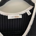 ALC Frank A.L.C. Annina Ribbed Midi Asymmetrical Dress Black Size Medium Photo 3