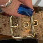 Candie's Gold Faux Snakeskin Sandals Photo 5