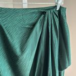 SheIn High Waist Ruffle Hem Wrap Skirt Emerald Green Size 12 Photo 2