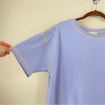 Fantastic Fawn  Sequined Happy Face Short Sleeve Oversized Sweatshirt Size‎ Small Photo 3