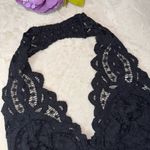 Free People NWT Black Lace Halter Bralette Photo 4