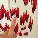 Figue White Beaded Cotton 3/4 Sleeve Button Down Collared Shirt No Sz (Flaws) Photo 13