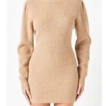 English Factory  neutral wool blend knit mini sweater dress women’s size small Photo 0