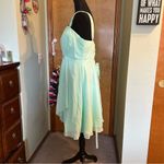 NWOT mint green sleeveless formal dress with sheer jacket rhinestone brooch 14 Photo 4