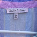 Pastel Striped Midi Dress Pink Size L Photo 1