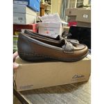 Clark Collection Women's Ashland Bubble Brown Leather Loafers Size 8 Tassels Photo 3