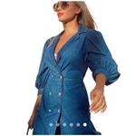 ZARA  double breasted denim dress Small Photo 3