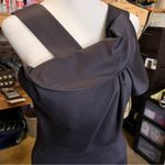 Black Halo Black Halo Black Sleeveless Cocktail Date Night Party Dress Midi Knee Length Photo 2