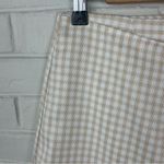 Lea & Viola Cream White Gingham Plaid Ruffle Wrap Skirt Size M Photo 7
