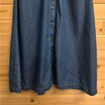 VNTG First Issue Small Cottagecore Prairie Denim Cotton Button Front Midi Skirt Blue Photo 2