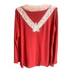 POL  Lace Flower Patch Long Sleeve Long sleeve top Size Large Photo 3