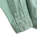 Everlane Green Striped Button Front Long Sleeve Lightweight Cotton Shirt Size 2 Photo 2