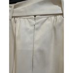 Who What Wear  Faux Leather Skirt Belted Cream‎ Midi Skater Women's Size 2 Photo 4