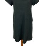 NET Collection Midi Dress Medium Black Minimalist Short Sleeve Photo 2