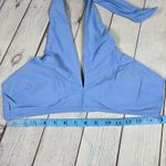 Aerie  Real Good Halter Bikini Swim Top Blue Size L Photo 7