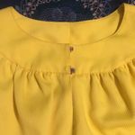 Vintage Unbranded Yellow Purple Floral Embroidery 3/4 Bishop Sleeve Top EUC M Size M Photo 3