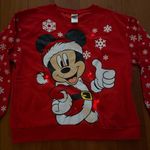 Disney  Mickey Mouse Light Up Ugly Sweater Christmas Sweatshirt Size L Photo 6