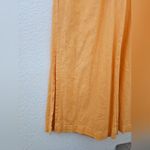 Ban Jara  Apricot orange Linen Blend Slit Twist Knot Waist Smocked Pants Medium Photo 3