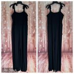 SO  Black Shoulder Tie Smocked Wide Leg Jumpsuit Photo 1