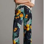 Anthropologie  Maeve Escape Printed Pants Women's 10 Multicolor Tropical Wide Leg Photo 0