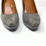 Calvin Klein Gray Suede Snakeskin Malissa Platform High Heels shoes womens 10 Photo 3