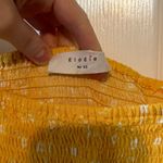 Elodie yellow floral smocked puff sleeve crop top Photo 6