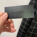 H:ours Revolve | NWT  Long Sleeve Plaid Black And White Mini Dress Size L Photo 5