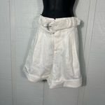 Farm Rio  White Pleated both Waisted Belted Shorts Size Small NWT Photo 2