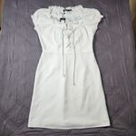 Nasty Gal Strings Attached Mini Dress Raglan Sleeve V-Neck White 4 Boho Chic Photo 1