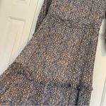 Anthropologie  Kira Off the Shoulder Peasant Midi Dress Floral Metallic Sz 4 Photo 6