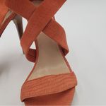 H by Halston Halston Orange Espadrille Platform Pumps Size 10 Photo 8