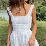 Princess Polly  Lorinda white Mini boho cottage western 100% cotton Dress size 4 Photo 0